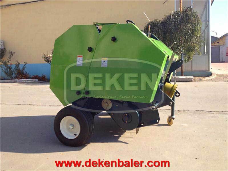 Deken Mini Round Baler - Metal, 130x130x135 Cm, Green, Yellow, Red, Blue - Gear Drive, Electric Start, Efficient Hay Grass Collecting And Storage, 450 Kg Weight