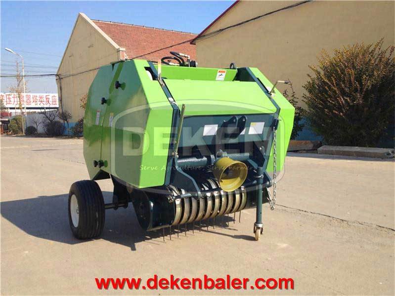 Deken Mini Round Baler - Metal, 130x130x135 Cm, Green, Yellow, Red, Blue - Gear Drive, Electric Start, Efficient Hay Grass Collecting And Storage, 450 Kg Weight
