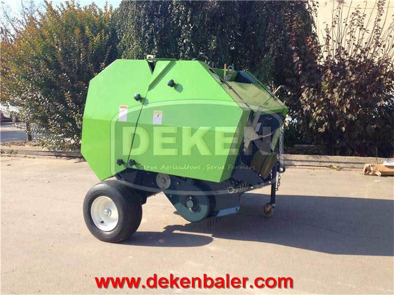 Deken Mini Round Baler - Metal, 130x130x135 Cm, Green, Yellow, Red, Blue - Gear Drive, Electric Start, Efficient Hay Grass Collecting And Storage, 450 Kg Weight