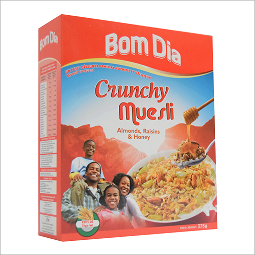 Food Packaging Box - Cardboard, 10 X 7 X 4 Inches, Glossy Red Finish | Lightweight, Durable Design For Muesli And Cereals