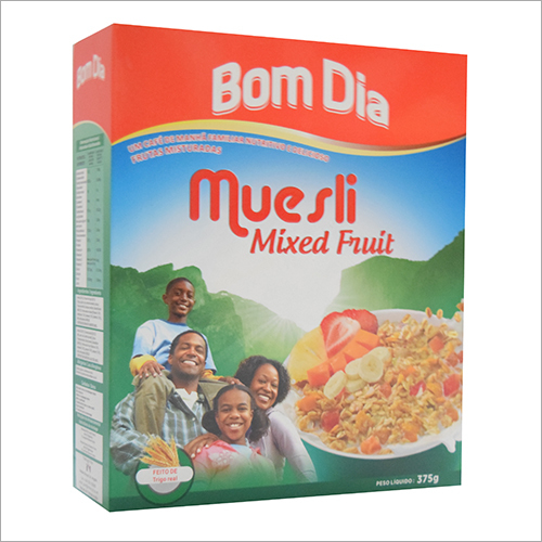 Food Packaging Box - Cardboard, 10 X 7 X 4 Inches, Glossy Red Finish | Lightweight, Durable Design For Muesli And Cereals