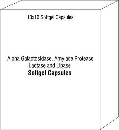 अल्फा गैलेक्टोसिडेस एमाइलेज प्रोटीज लैक्टेज और लाइपेज कैप्सूल