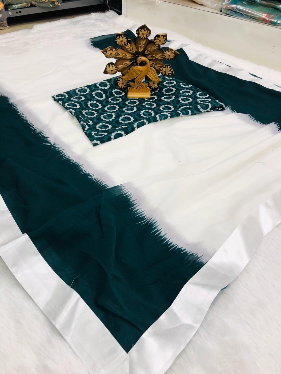 Black Printed Saree