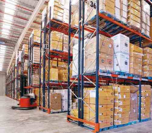 Pallet Rack - Mild Steel, 25 Feet Height, Paint Coated | 2000 Kg Storage Capacity, Industrial Use, PRK Brand, Orange Color