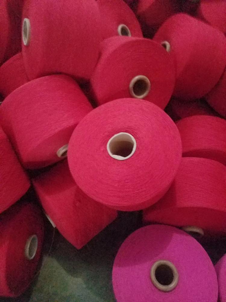 Beign 20s/1 Cheap Price Knitting Yarn Dope Dyed 100% Polyester Spun Yarn For Socks Fabric