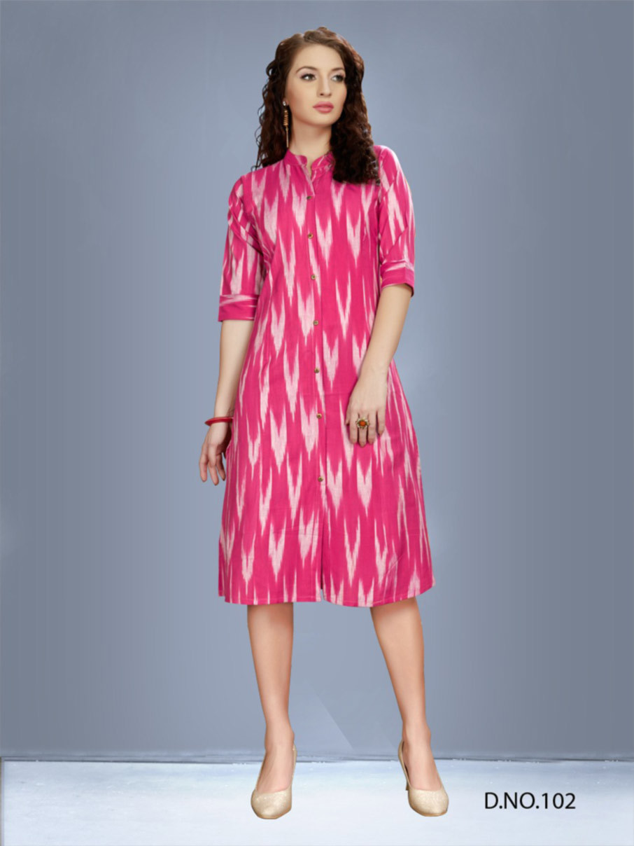 Rayon Ikkat Kurti - Size M-l-xl-xxl, 3-4th Sleeve Style | Cool Dry, Quick Dry, Washable, Printed Pattern, Customized Logo, Casual And Formal Wear