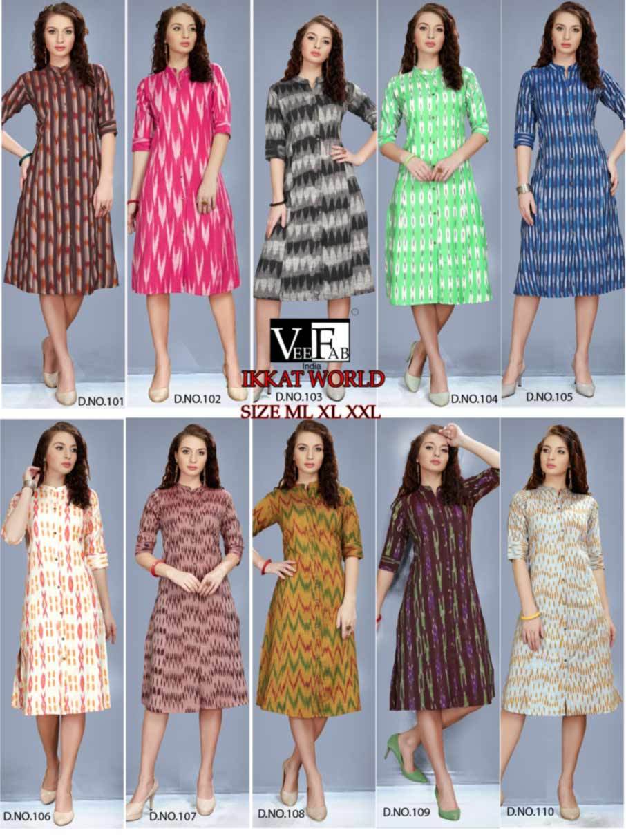 Rayon Ikkat Kurti - Size M-l-xl-xxl, 3-4th Sleeve Style | Cool Dry, Quick Dry, Washable, Printed Pattern, Customized Logo, Casual And Formal Wear