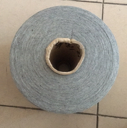 Beige Stock Yarn Socks Yarn Dope Dyed 100% Polyester Spun Yarn For Socks