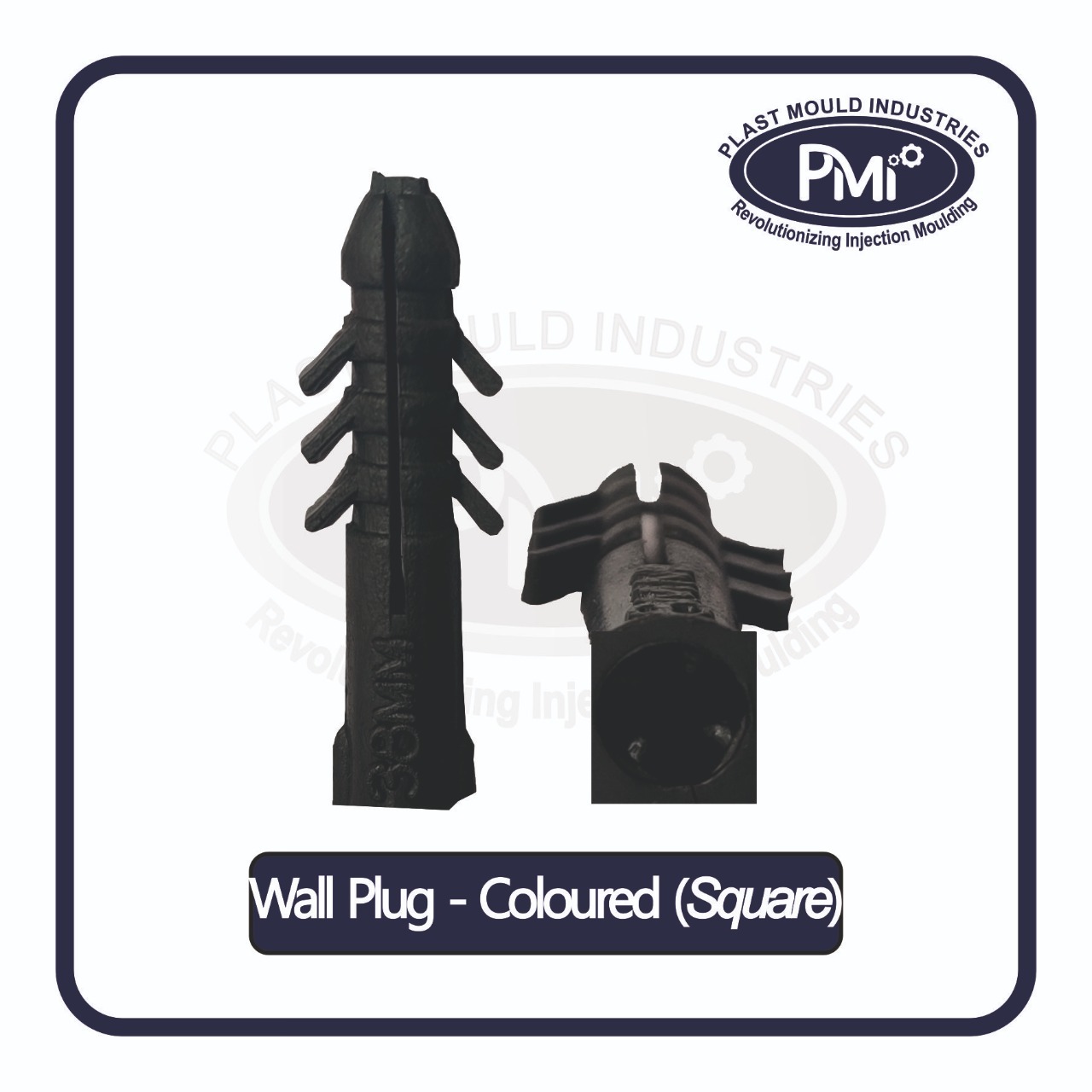 White Wall Plugs (Square Collar)