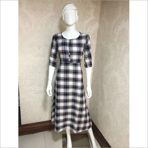PRINTED KURTI - Rayon Yarn Dyed, Size M, L, XL, XXL, Multi Color, Length 48 Inch, 3-4th Sleeve, Anti-Wrinkle, Quick Dry, Washable, Ethnic Style