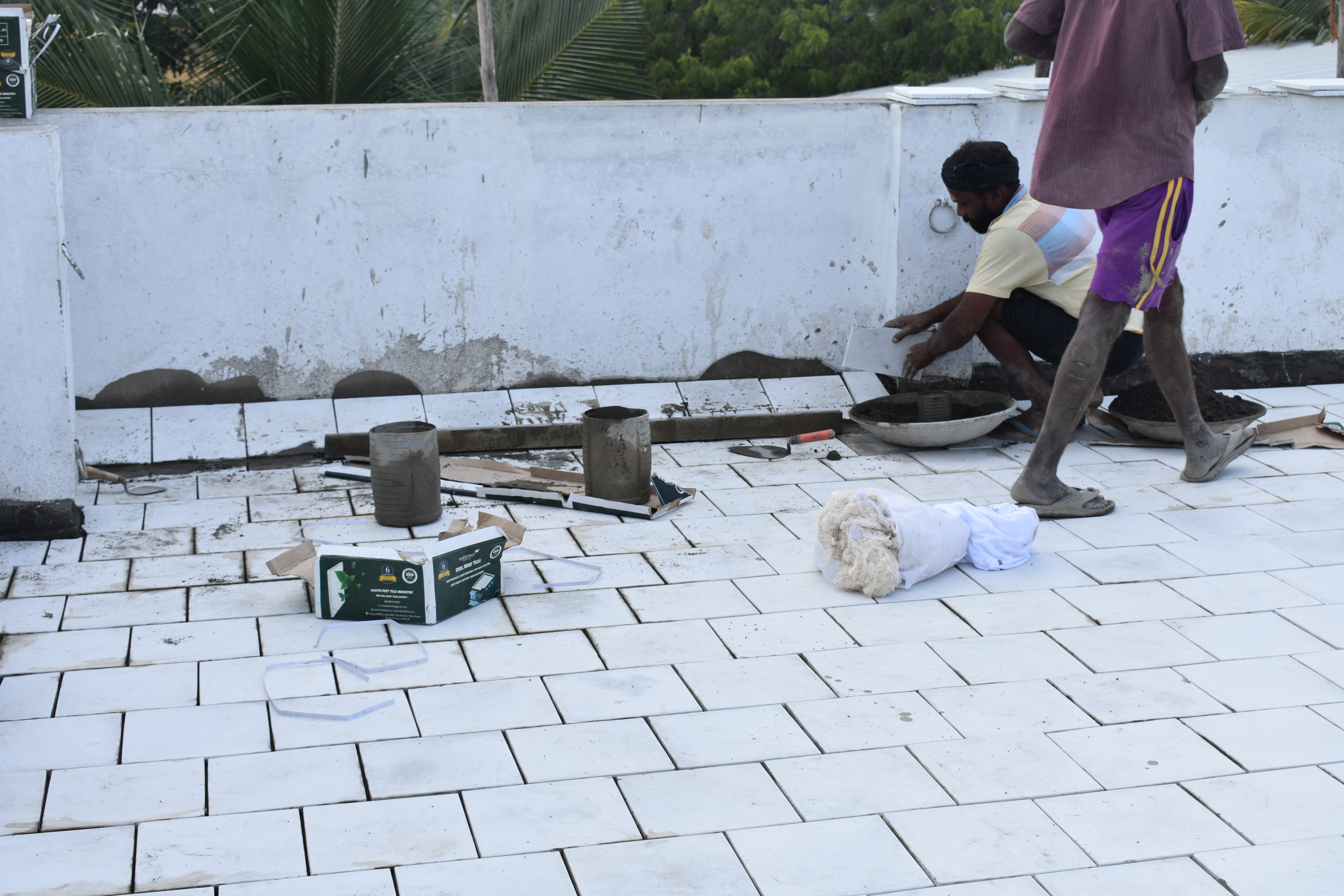 Heat Resistant Tiles - 10x10 Inches , White Color | Heat Reflection Technology For Enhanced Home Protection