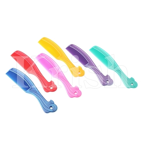 As Per Requirement Dressing Comb With Handle - Flower