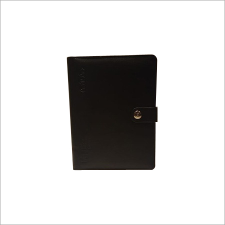 Genuine Leather Folder - 9.5 x 7.5 Inches, Black Color with Magnetic Snap Closure and Multiple Pockets