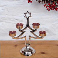 मेटल फैंसी क्रिसमस कैंडल स्टैंड