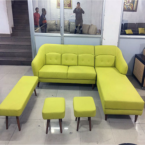 Leatherette Wooden Sofa Set