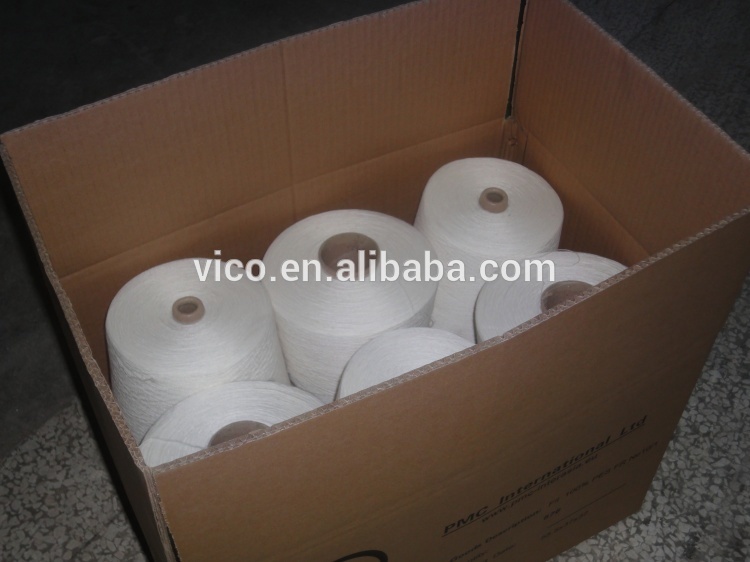 Natural Color Polyester Spun Yarn, Fire Retardant