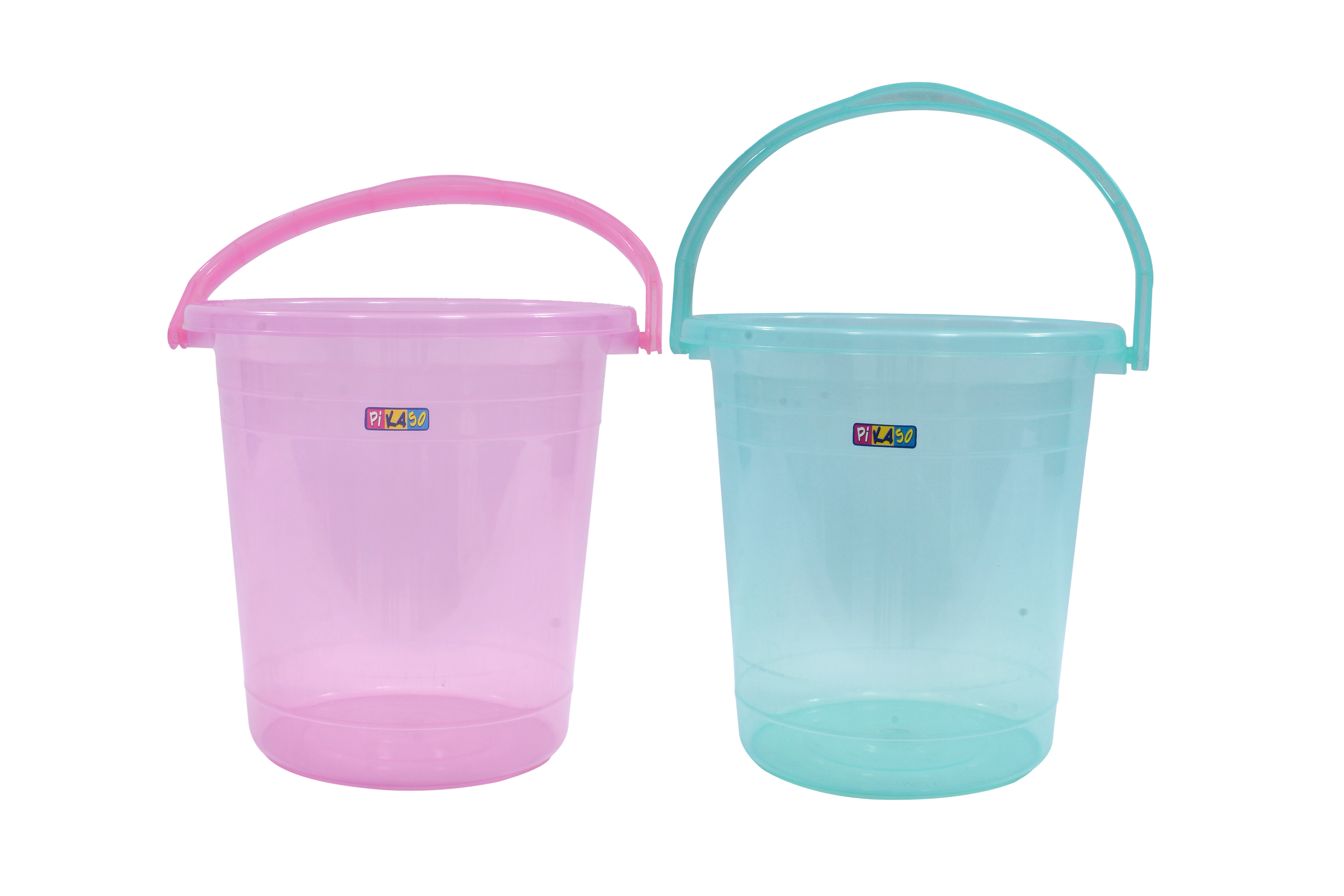 Angle 19 Bucket - Polypropylene Material, 20x13x12 Inch Size | Available In Cyan, Blue, Pink, Soft Texture, 18.5 Ltr Capacity, Round Shape