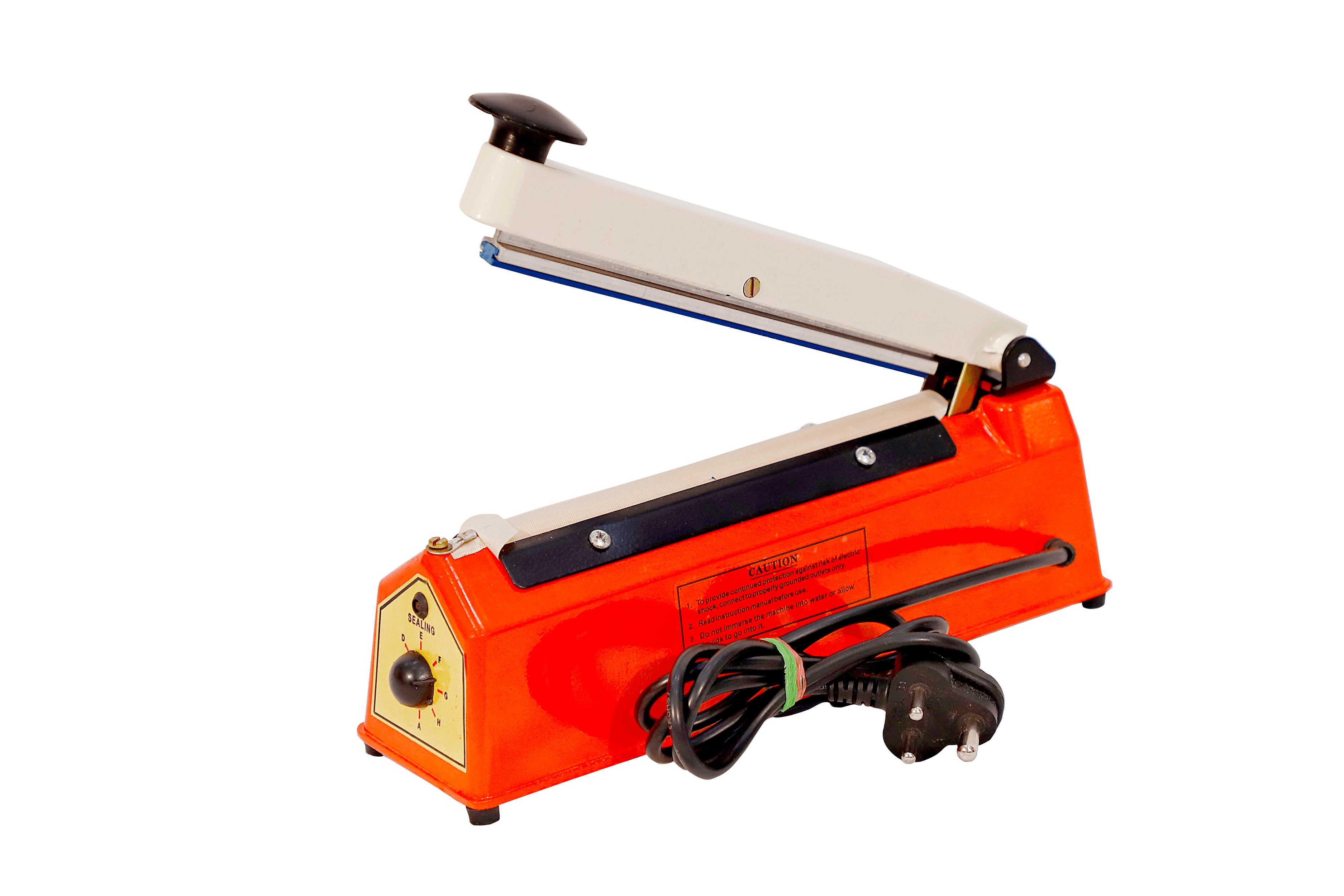 Hand Sealer 200sps - 200mm Sealing Length, 1.6mm Sealing Width | Electric, Manual Operation, Adjustable Heat Control, Led & Buzzer Indicators, Round Element For Cutting & Sealing