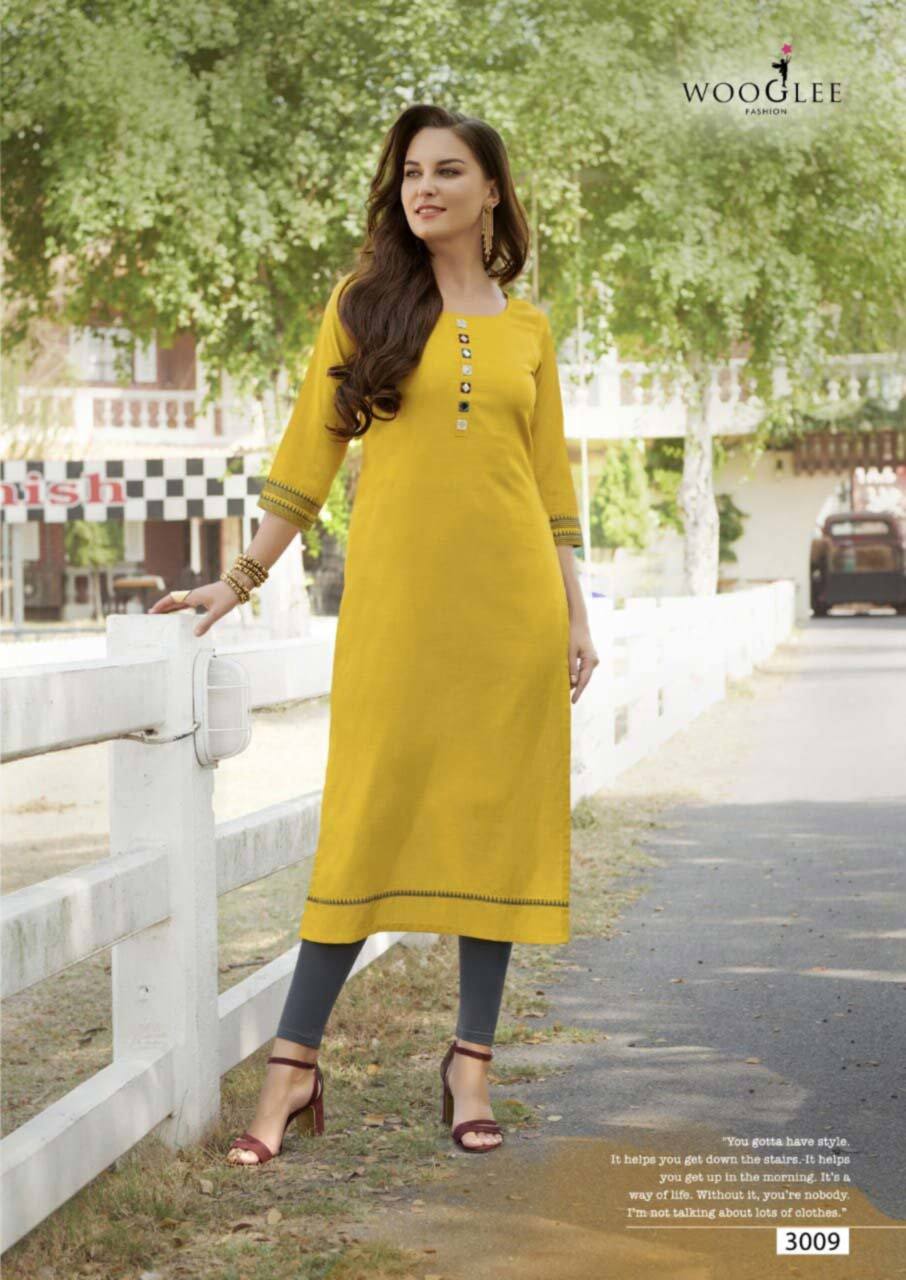 Heavy Rayon Mirror Handwork Kurti - Sizes M(38) To Xxxl(46), 3-4th Sleeve | Cool Dry, Washable, Quick Dry, Daily Wear, Customized Logo