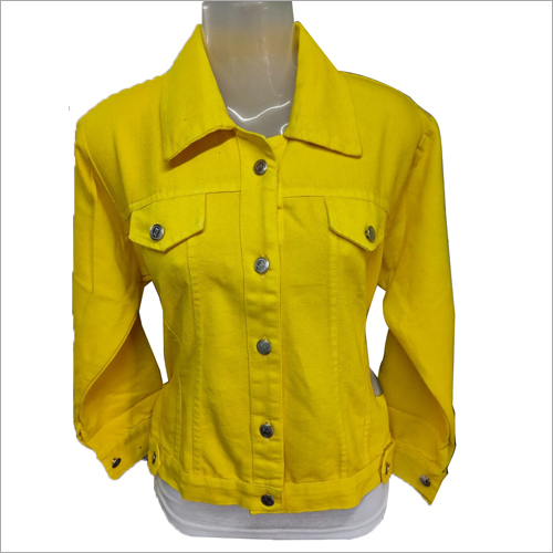 Ladies Plain Denim Jacket - Canvas, Sizes S-xxl, Green Color | Long Sleeve, Washable, Winter Essential For Women