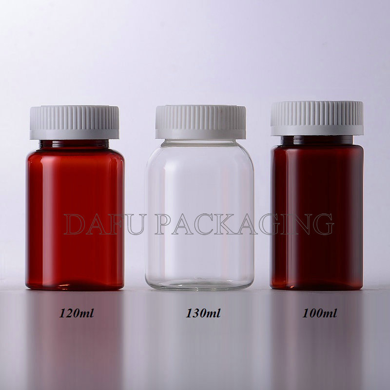 Plastic Pet Bottle - 60ml To 625ml, Amber, White, Black, Red, Green, Blue - Child Proof Cap, Soft Material, Warranty Included