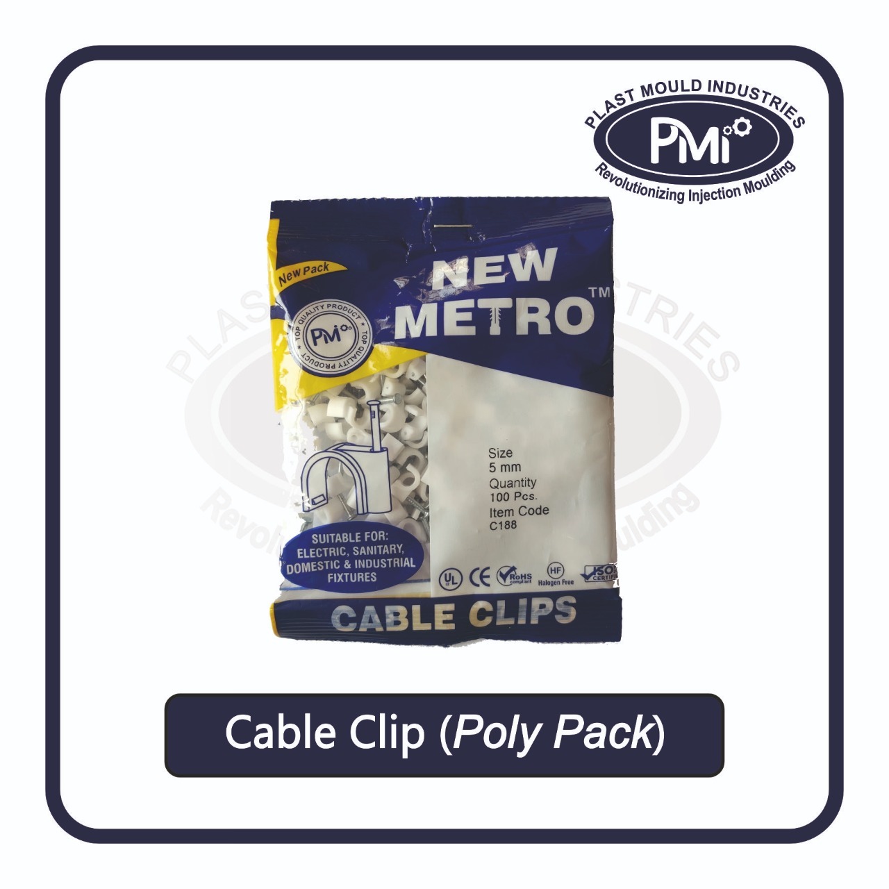 Plastic 7mm Cable Clip