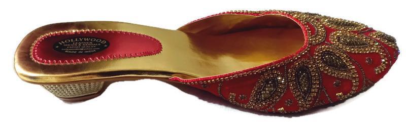 Red Embroidered Ladies Sandals