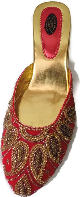 Red Embroidered Ladies Sandals