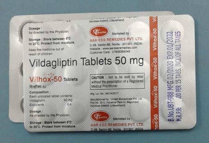Vilhox-50 (Vildagliptin 50mg Tablets) - Drug Type: General Medicines