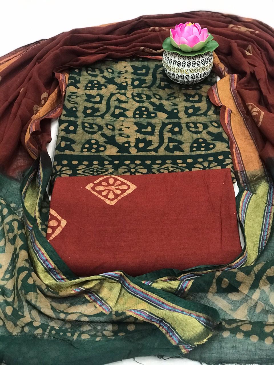 Indian Batik Print Dress Materials