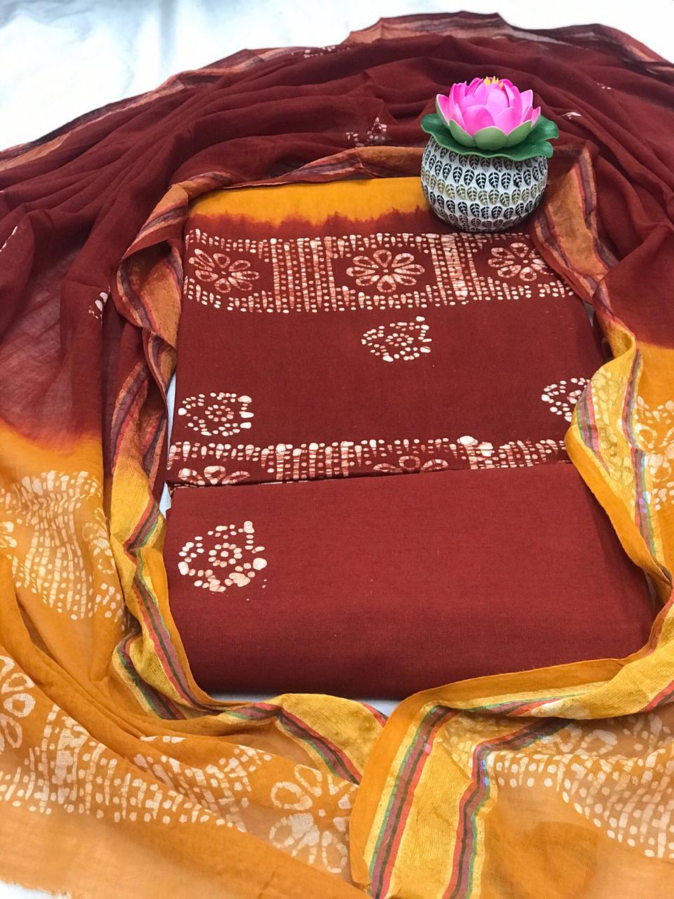 Indian Batik Print Dress Materials