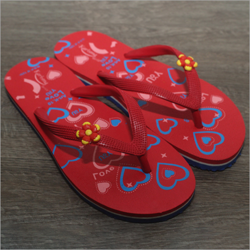 Red (Also Available In Different Color) Ladies Casual Rubber Slipper