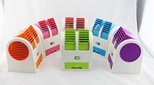 Portable Mini Cooler - Plastic, 11.8x11x15 Cm | Usb Or Battery Powered, Ultra-quiet Design, Includes Air Fragrance Balls, Easy On/off Switch