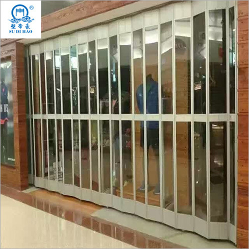 बुलेटप्रूफ पारदर्शी एल्यूमीनियम पॉली कार्बोनेट फोल्डिंग डोर