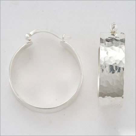Silver Engraved Hoops