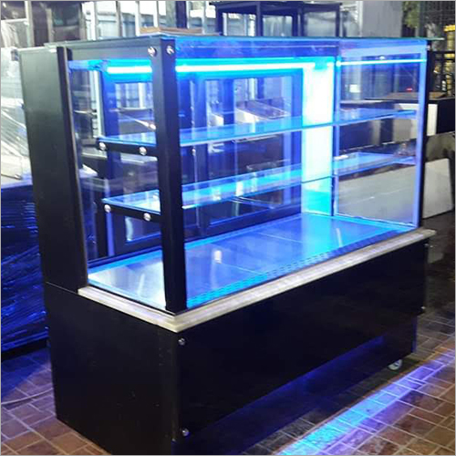 Modern Food Display Counter - Stainless Steel 304, Glass and Metal Finish | Polished Surface, 1 Year Warranty, Commercial Grade Quality