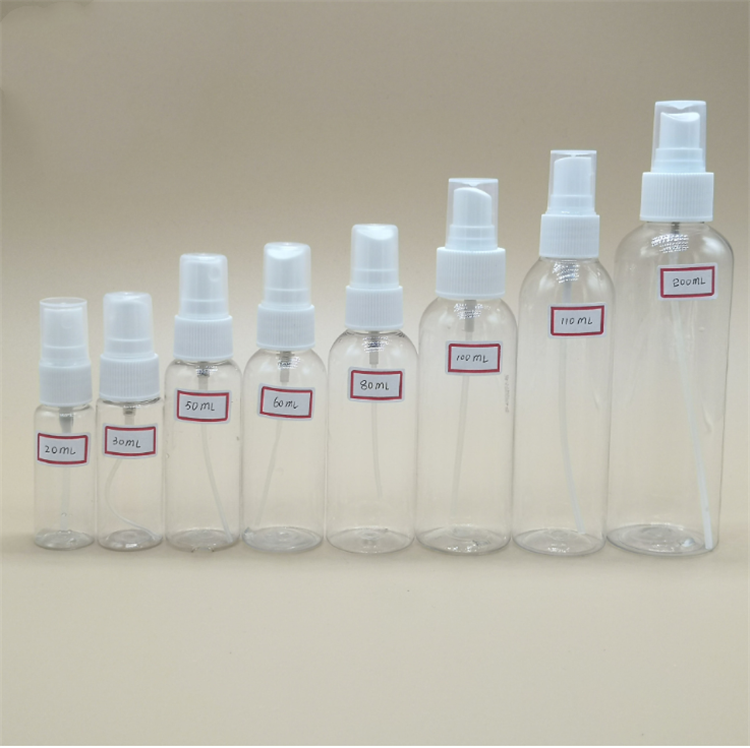 50ml 100ml Empty Clear Spray Bottle For Hand Sanitizer Washing Disinfectant Liquid Dimension(l*w*h): Diameter 39*145mm Nanometer (Nm)