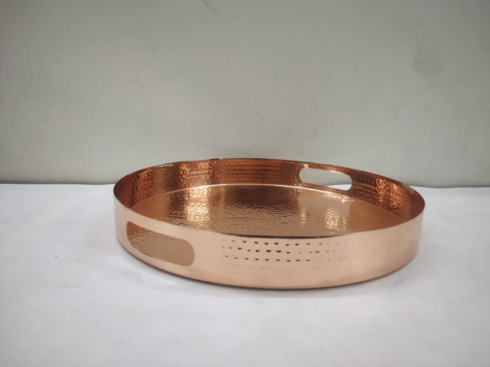 Stainless Steel Copper Bar Set With With Tray, Shaker, Mug, Jigger, Spoon And Strainer