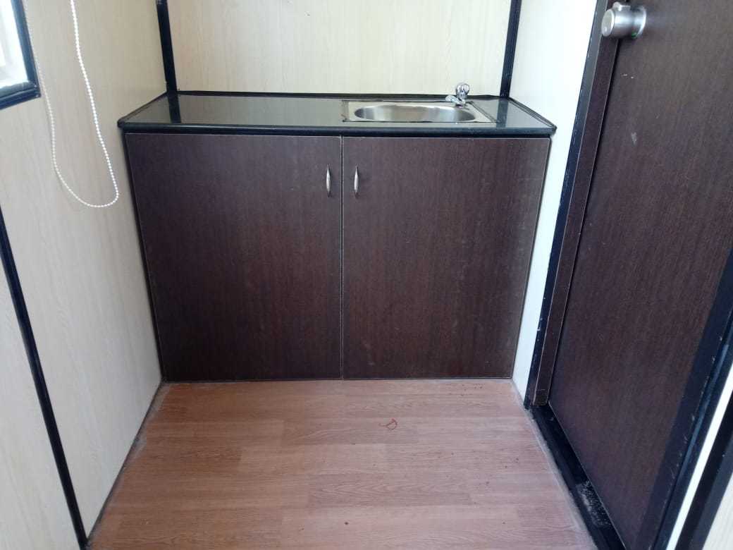 Porta Cabin - Steel & Container Material, 24' X 10' Ft Size | Cream Color, Flexible Layout, Eco-friendly Design, Earthquake Resistant, With Partition And Toilet, Ideal For Office And Shop Use