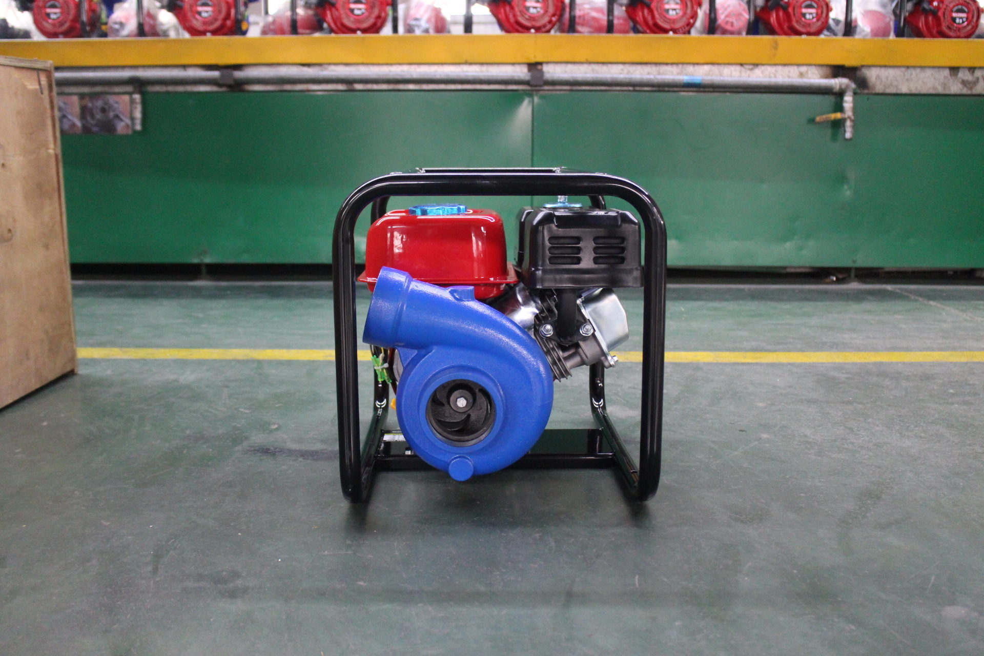 Water Engine Pump - Cast Iron Centrifugal, 98.5 Cc, Red/white/black/blue | Max Flow 45 Ma /H, 15m Lift Head, Recoil Start, 20 Kg