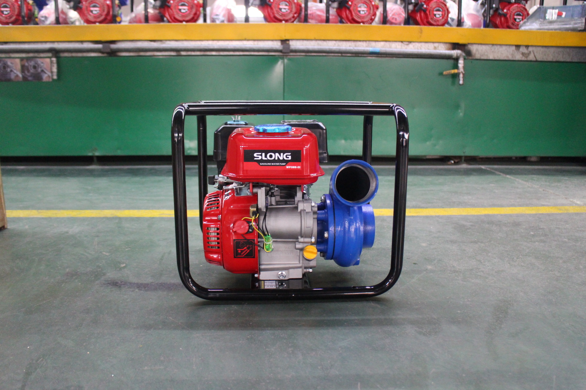 Water Engine Pump - Cast Iron Centrifugal, 98.5 Cc, Red/white/black/blue | Max Flow 45 Ma /H, 15m Lift Head, Recoil Start, 20 Kg