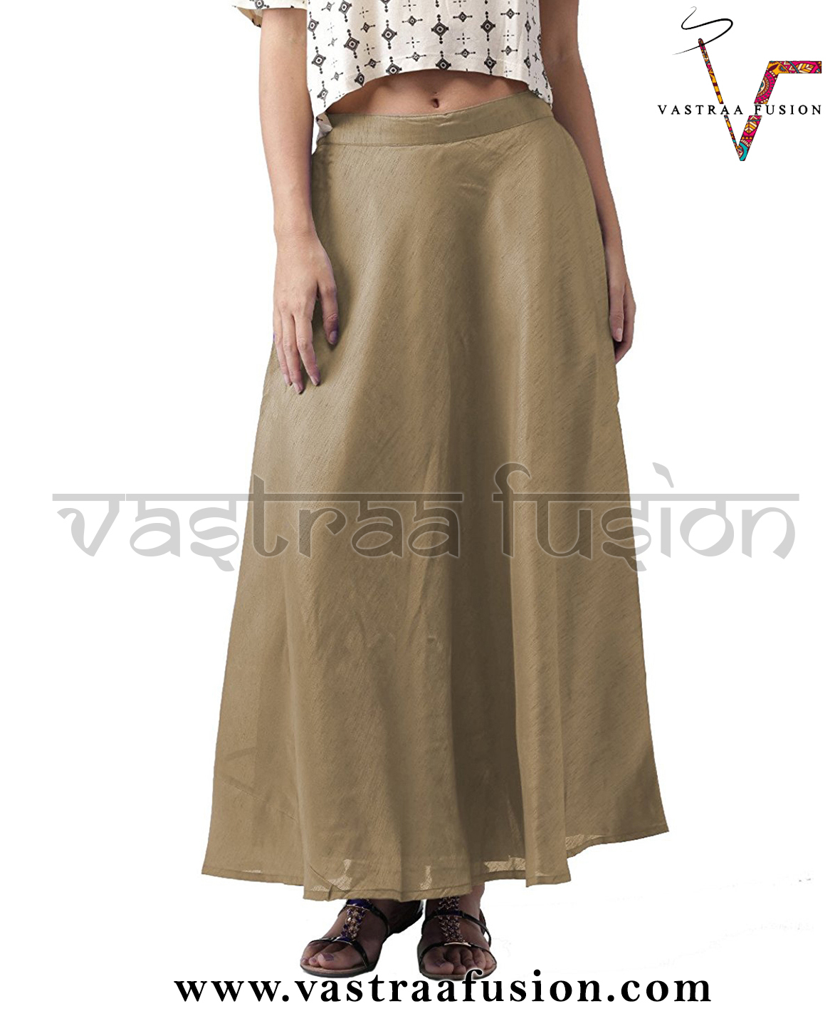 Ladies Chanderi Skirts - Cotton Blended Jute, Size 36 To 50 Inches, 25 Vibrant Colors, Regular Fit, Perfect For Casual And Festive Occasions