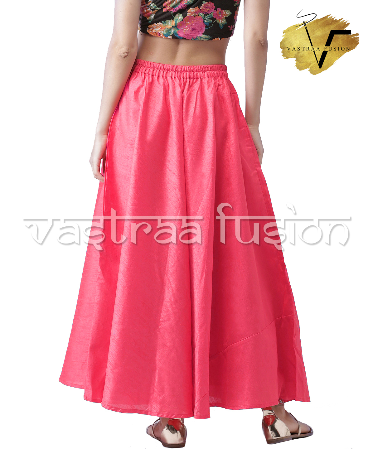 Ladies Designer Chanderi Skirts - Cotton Blended Jute, Sizes 36-50 Inches, Available In 25 Colors | Casual & Festive, Regular Fit, Plain Pattern, Perfect For Summer