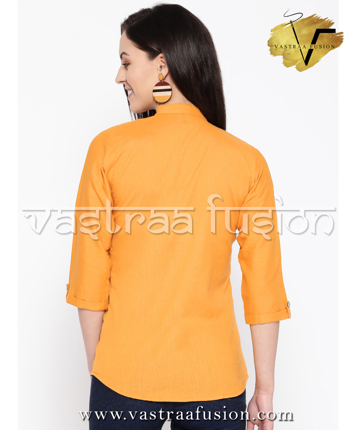 Ladies Solid Colour Regular Top Or Shirt - Cotton Blended Jute, Size 36-50 Inches, Multi Color Options, 29 Inch Length, Casual And Festive Wear