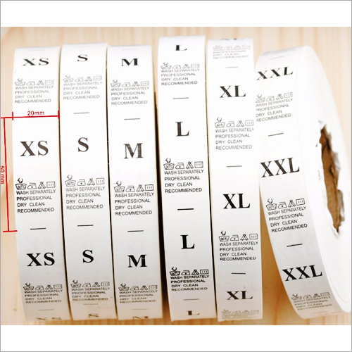 Adhesive Sticker Garment Size Labels