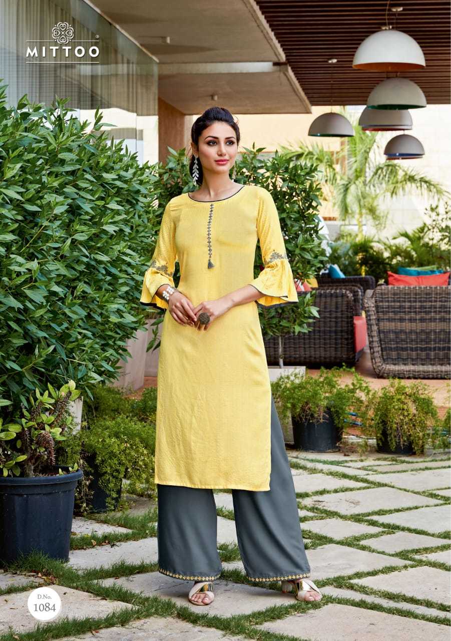 Washable Rayon Print Plazzo : Rayon Pattern : Embroidery Work