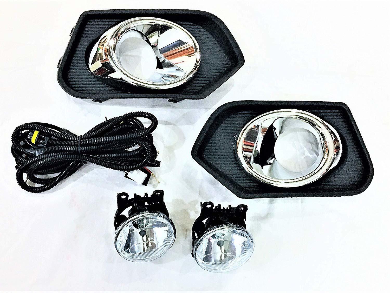 Car Fog Lights For New Maruti Suzuki Dzire 2018 With Chrome Bezel