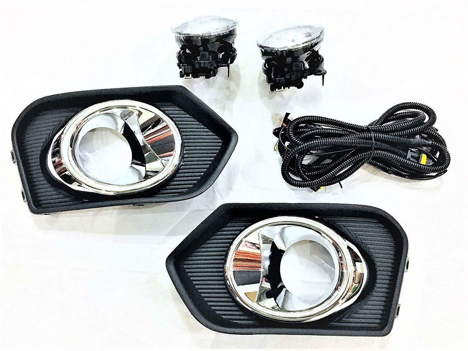Car Fog Lights For New Maruti Suzuki Dzire 2018 With Chrome Bezel