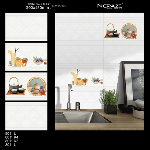 Multi Color 300X 450Mm Good Quality Kitchen Wall Tiles