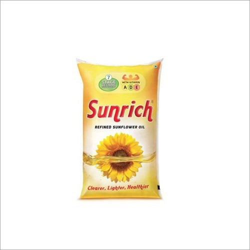 Sunrich Refined Sunflower Oil - 5 Liters Liquid Bag | Natural Taste, Ideal for Frying Snacks, Good Quality Sunflower Oil